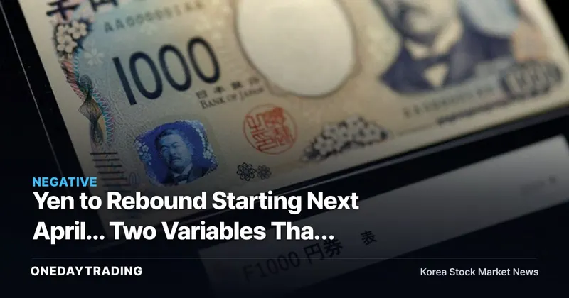 Yen to Rebound Starting Next April... Two Variables That Could Shake Japanese Travel Stocks