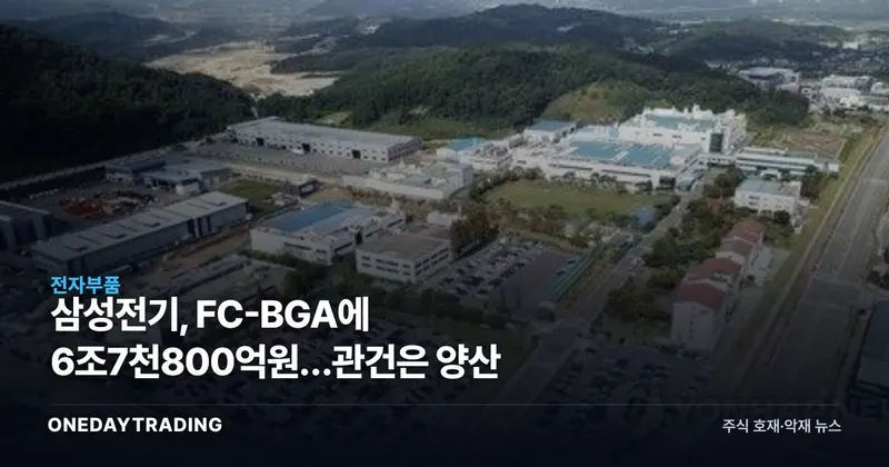 삼성전기, FC-BGA에 6조7천800억원…관건은 양산