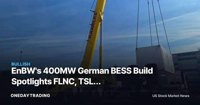 EnBW's 400MW German BESS Build Spotlights FLNC, TSLA Grid-Storage Demand
