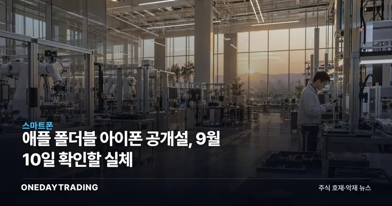 애플 폴더블 아이폰 공개설, 9월 10일 확인할 실체