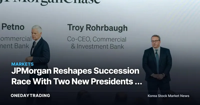 JPMorgan Reshapes Succession Race With Two New Presidents — What It Means for Investors