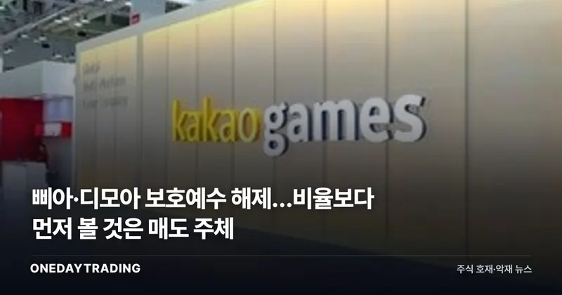 삐아·디모아 보호예수 해제…비율보다 먼저 볼 것은 매도 주체