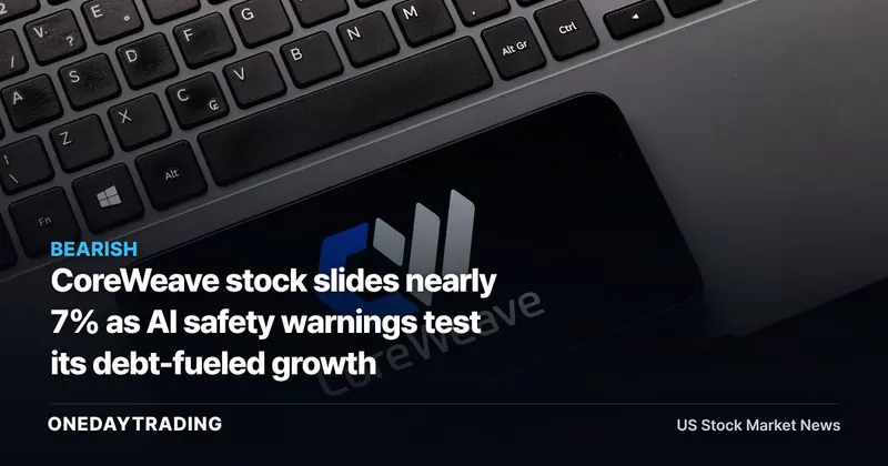 CoreWeave stock slides nearly 7% as AI safety warnings test its debt-fueled growth