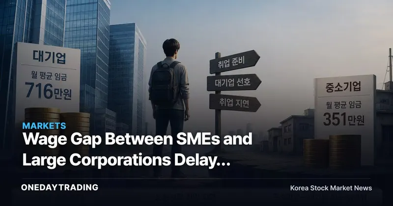 Wage Gap Between SMEs and Large Corporations Delays Youth Employment — A 1 Billion Won Lifetime Earnings Divide
