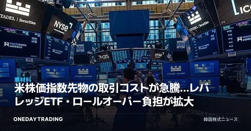 米株価指数先物の取引コストが急騰…レバレッジETF・ロールオーバー負担が拡大