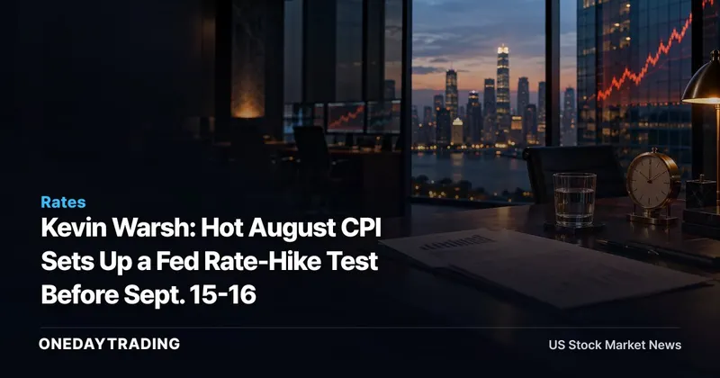 Kevin Warsh: Hot August CPI Sets Up a Fed Rate-Hike Test Before Sept. 15-16