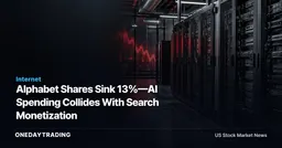 Alphabet Shares Sink 13%—AI Spending Collides With Search Monetization