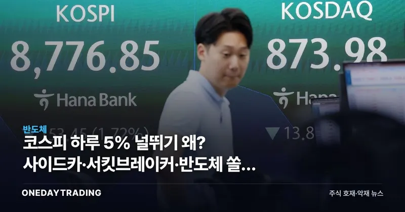 코스피 하루 5% 널뛰기 왜? 사이드카·서킷브레이커·반도체 쏠림 변동성 진단