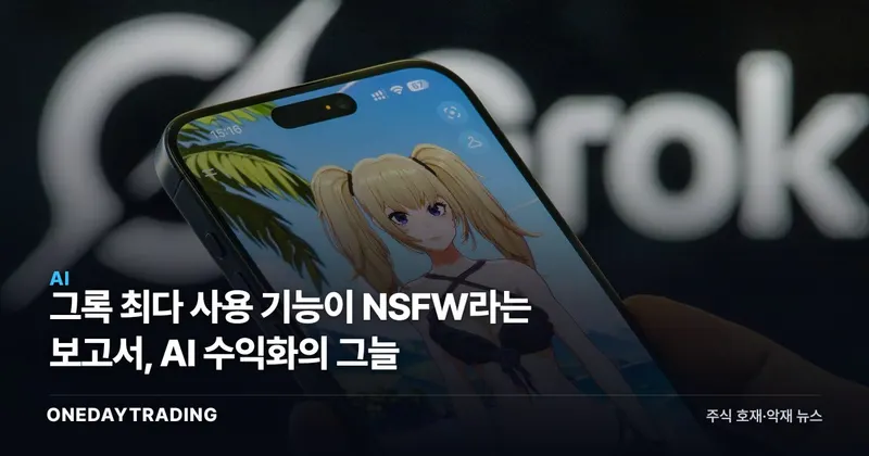 그록 최다 사용 기능이 NSFW라는 보고서, AI 수익화의 그늘