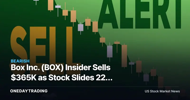 Box Inc. (BOX) Insider Sells $365K as Stock Slides 22% Year-Over-Year