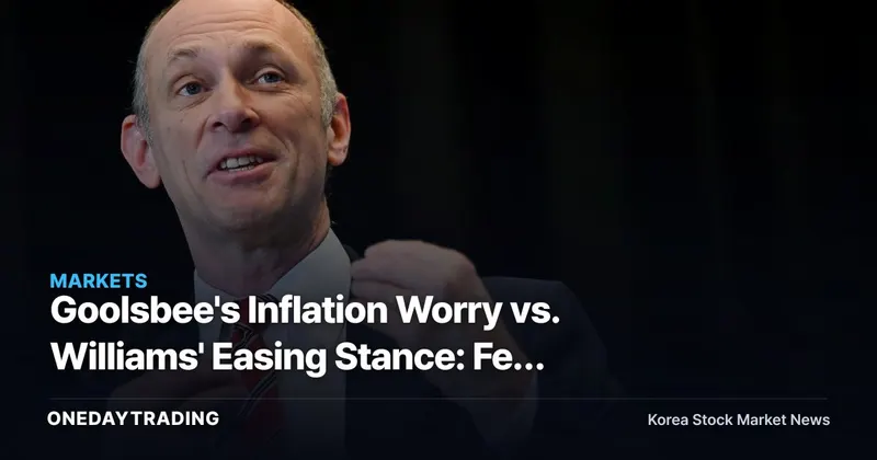 Goolsbee's Inflation Worry vs. Williams' Easing Stance: Fed Internal Divide and the Path of Rates