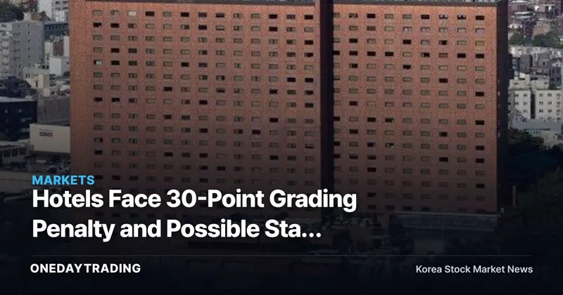 Hotels Face 30-Point Grading Penalty and Possible Star Downgrade for Overcharging — What It Means for Hotel Stocks