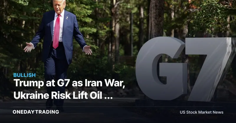 Trump at G7 as Iran War, Ukraine Risk Lift Oil & Defense Stocks: XOM, LMT