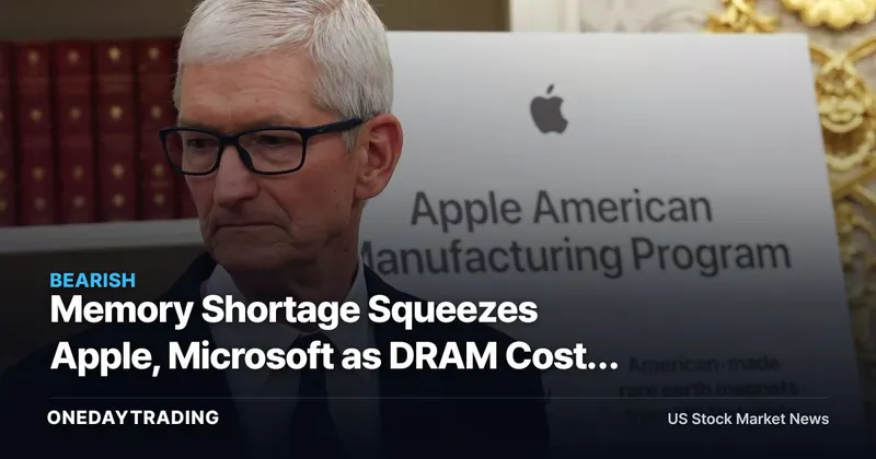 Memory Shortage Squeezes Apple, Microsoft as DRAM Costs Surge; MU, Samsung Gain
