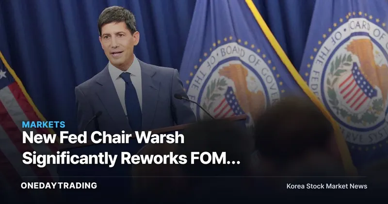 New Fed Chair Warsh Significantly Reworks FOMC Statement — What It Means for Korean Stocks and the Won