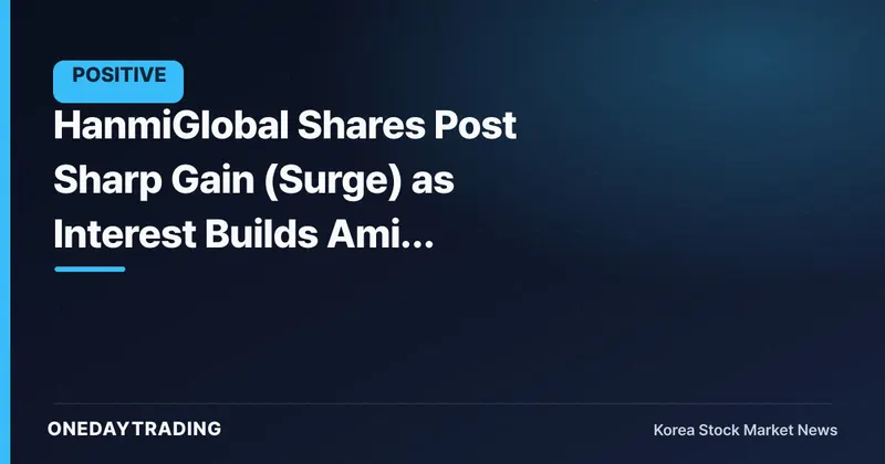 HanmiGlobal Shares Post Sharp Gain (Surge) as Interest Builds Amid Rotation in General Services