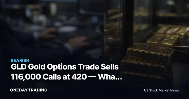 GLD Gold Options Trade Sells 116,000 Calls at 420 — What the Cap Says