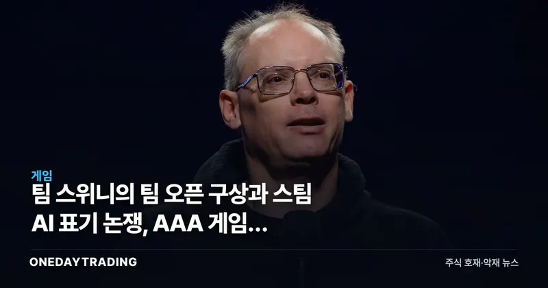 팀 스위니의 팀 오픈 구상과 스팀 AI 표기 논쟁, AAA 게임의 위기