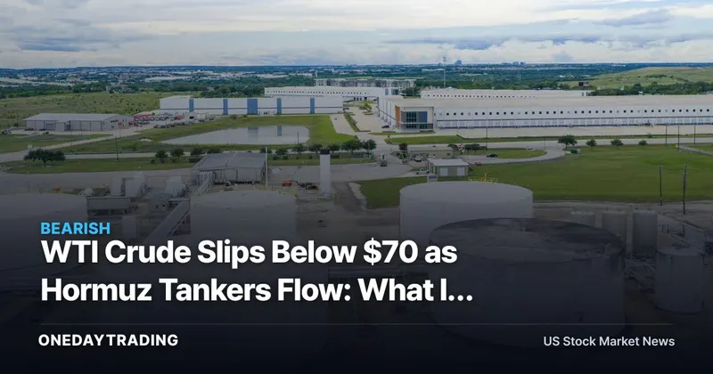 WTI Crude Slips Below $70 as Hormuz Tankers Flow: What It Means for XOM, CVX, Energy Stocks