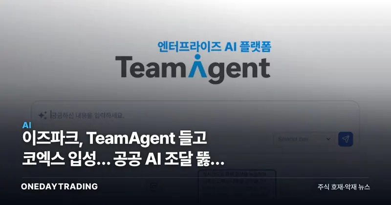 이즈파크, TeamAgent 들고 코엑스 입성… 공공 AI 조달 뚫을 열쇠는 성과관리