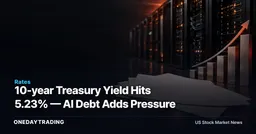 10-year Treasury Yield Hits 5.23% — AI Debt Adds Pressure