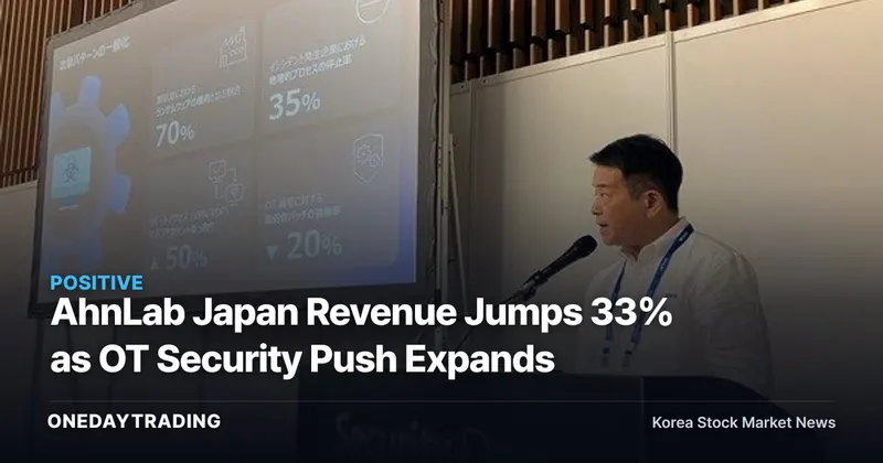 AhnLab Japan Revenue Jumps 33% as OT Security Push Expands