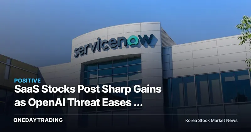 SaaS Stocks Post Sharp Gains as OpenAI Threat Eases — ServiceNow and Salesforce Rally While Oracle Is Left Behind