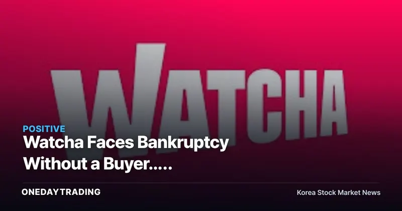 Watcha Faces Bankruptcy Without a Buyer... First-Generation Korean OTT's Rehabilitation Plan Approval Hangs in the Balance This Week