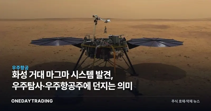 화성 거대 마그마 시스템 발견, 우주탐사·우주항공주에 던지는 의미
