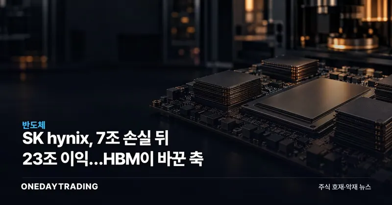 SK hynix, 7조 손실 뒤 23조 이익…HBM이 바꾼 축