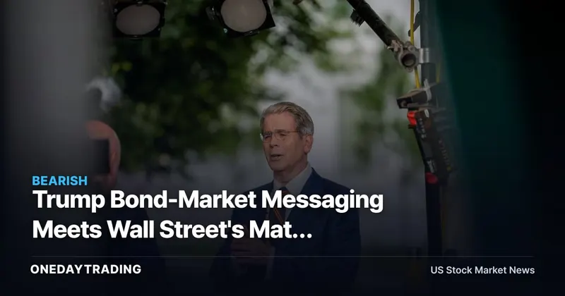 Trump Bond-Market Messaging Meets Wall Street's Math Problem