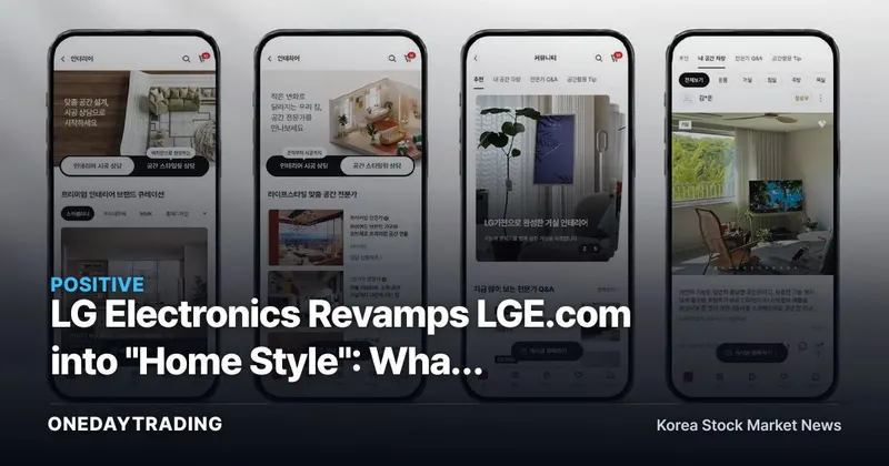 LG Electronics Revamps LGE.com into "Home Style": What Hanssem's Interior Contractor Onboarding Means
