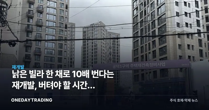 낡은 빌라 한 채로 10배 번다는 재개발, 버텨야 할 시간은 8~10년