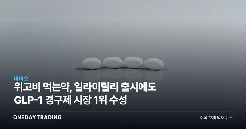 위고비 먹는약, 일라이릴리 출시에도 GLP-1 경구제 시장 1위 수성