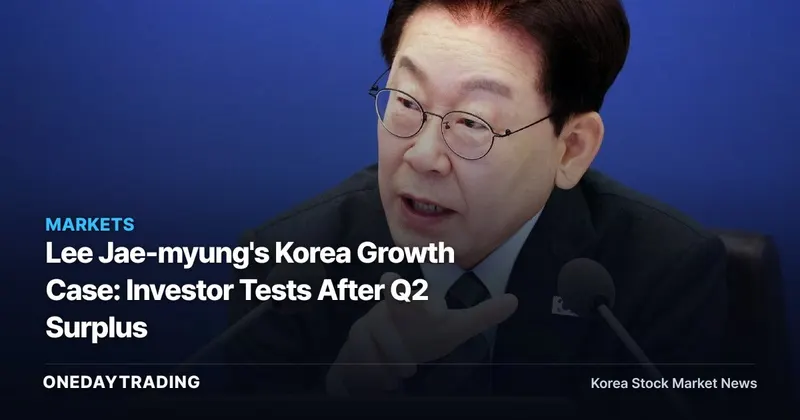 Lee Jae-myung's Korea Growth Case: Investor Tests After Q2 Surplus