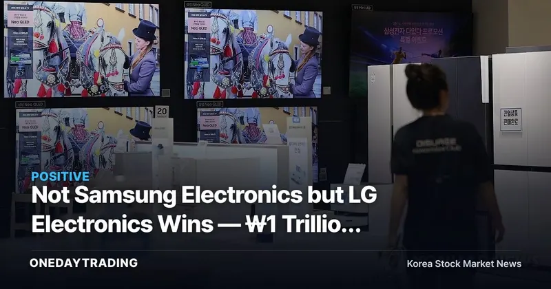 Not Samsung Electronics but LG Electronics Wins — ₩1 Trillion Operating Profit Gap Emerges in Home Appliances and HVAC