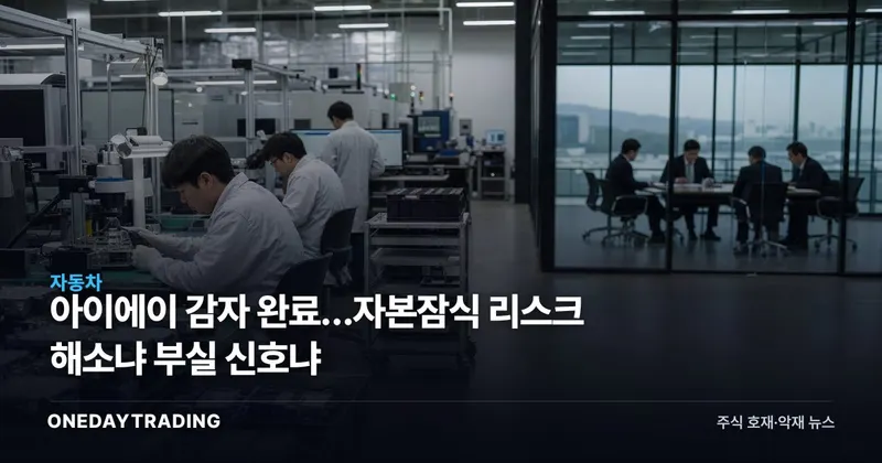 아이에이 감자 완료…자본잠식 리스크 해소냐 부실 신호냐