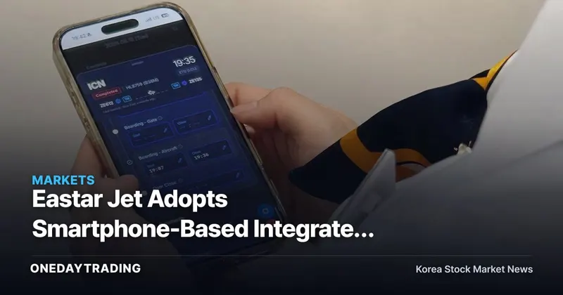 Eastar Jet Adopts Smartphone-Based Integrated Ground Handling Management: What It Means for LCC Digital Transformation