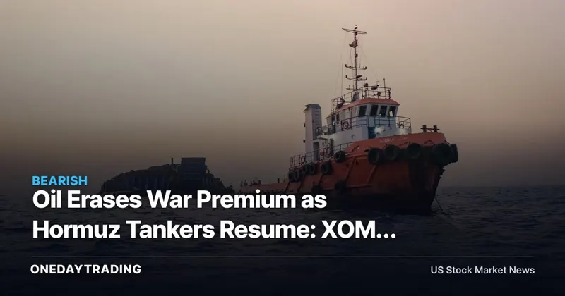 Oil Erases War Premium as Hormuz Tankers Resume: XOM, CVX, USO in Focus