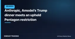Anthropic, Amodei’s Trump dinner meets an upheld Pentagon restriction