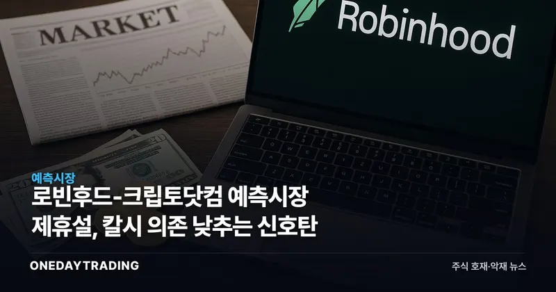 로빈후드-크립토닷컴 예측시장 제휴설, 칼시 의존 낮추는 신호탄