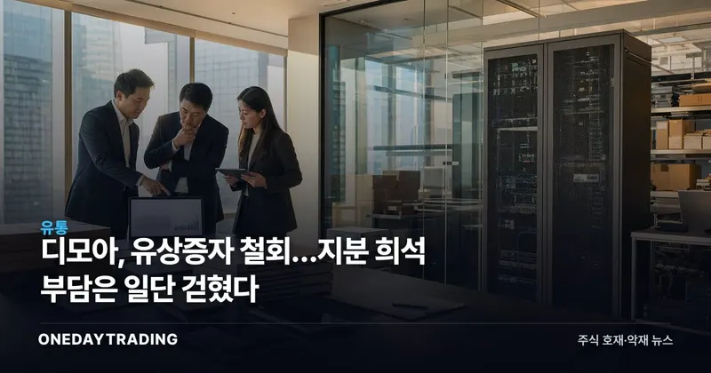 디모아, 유상증자 철회…지분 희석 부담은 일단 걷혔다