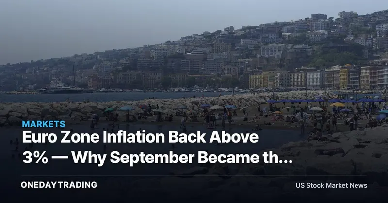 Euro Zone Inflation Back Above 3% — Why September Became the ECB’s Real Test