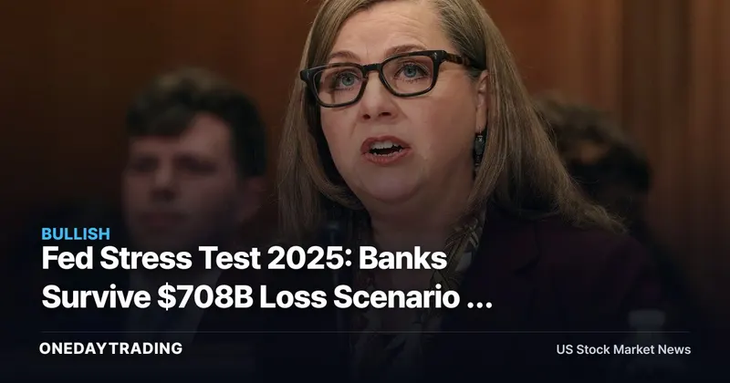Fed Stress Test 2025: Banks Survive $708B Loss Scenario — Bullish for JPM, BAC, GS Buybacks
