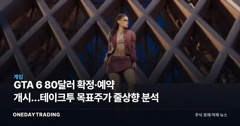 GTA 6 80달러 확정·예약 개시…테이크투 목표주가 줄상향 분석