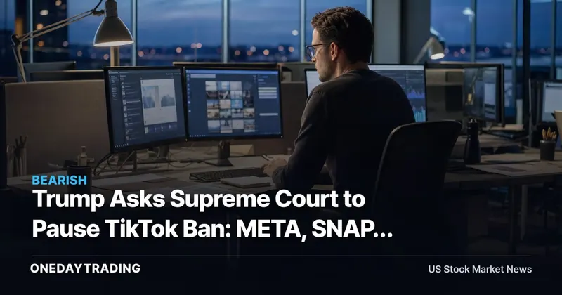 Trump Asks Supreme Court to Pause TikTok Ban: META, SNAP, ORCL in Focus
