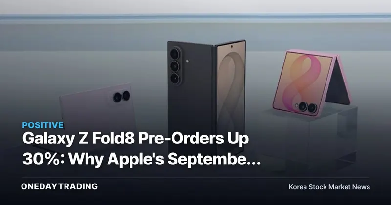 Galaxy Z Fold8 Pre-Orders Up 30%: Why Apple's September Foldable Launch Favors Samsung's OLED