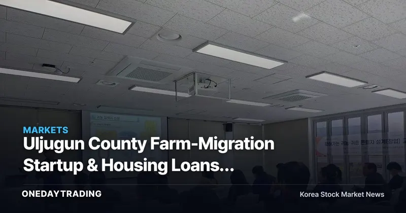Uljugun County Farm-Migration Startup & Housing Loans: Implications for Agricultural Machinery and Seed Stocks