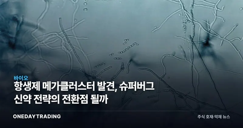 항생제 메가클러스터 발견, 슈퍼버그 신약 전략의 전환점 될까