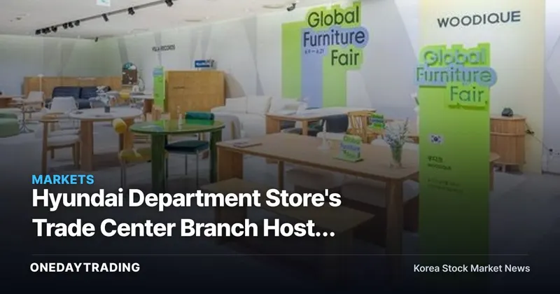 Hyundai Department Store's Trade Center Branch Hosts Global Furniture Fair, Signaling a Push for Premium Living Demand